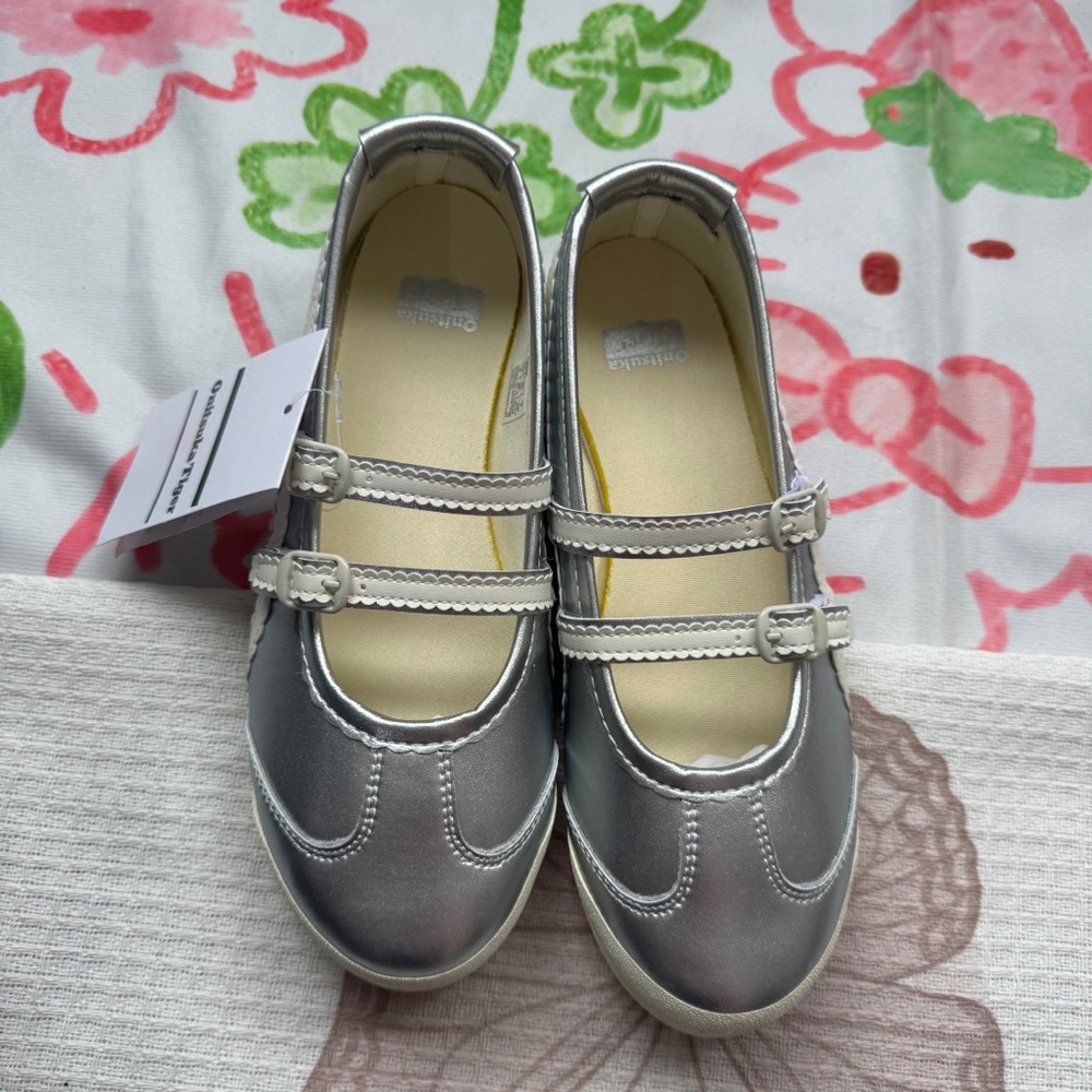 Onitsuka Tiger MEXICO 66 Silver Ballet Flats - Picture 3 of 7